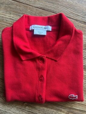 Lacoste Bright Red Polo Shirt with Classic Logo